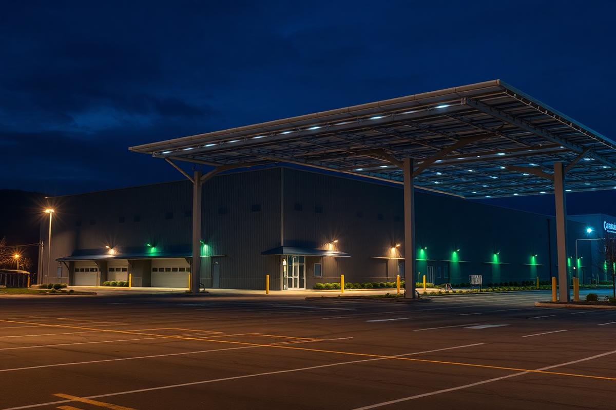 Industrial manufacturing facility rooftop solar plant under annual maintenance contract